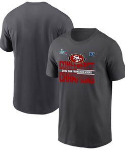 San Francisco 49ers 2022 NFC Conference Champions T-Shirt - Anthracite