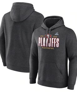 San Francisco 49ers 2022 NFL Playoffs Our Time Pullover Hoodie - Charcoal