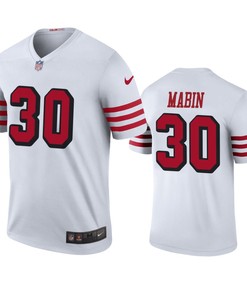 San Francisco 49ers #30 Greg Mabin White Color Rush Legend Jersey - Mens