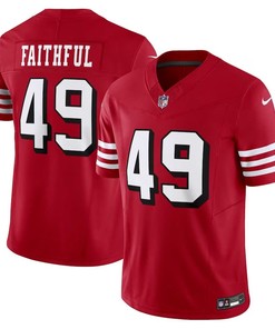 San Francisco 49ers #49 The Faithful Alternate Vapor Fuse Limited Jersey - Scarlet