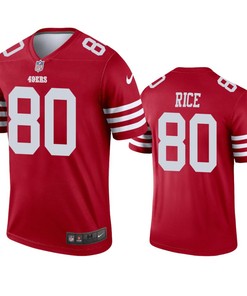 San Francisco 49ers 80 Jerry Rice 2022-23 Legend Scarlet Jersey - Men's