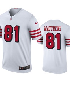 San Francisco 49ers #81 Jordan Matthews White Color Rush Legend Jersey - Mens