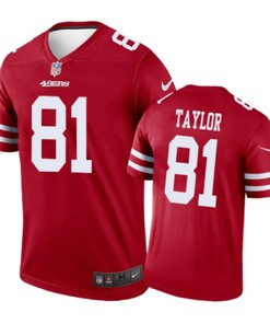San Francisco 49ers #81 Trent Taylor Nike Color Rush Scarlet Jersey
