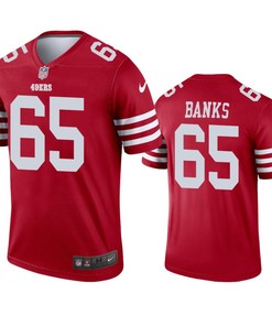 San Francisco 49ers Aaron Banks 65 2022-23 Legend Scarlet Jersey - Men's
