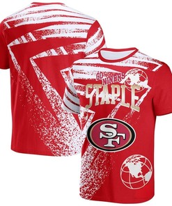 San Francisco 49ers All Over Print T-Shirt - Red