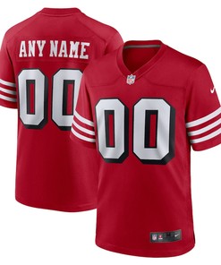 San Francisco 49ers Alternate Custom 00 Game Jersey - Scarlet