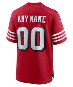 San Francisco 49ers Alternate Custom 00 Game Jersey - Scarlet