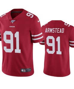 San Francisco 49ers Arik Armstead Scarlet 100th Season Vapor Limited Jersey