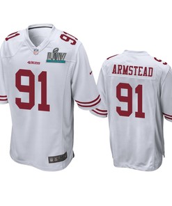 San Francisco 49ers Arik Armstead White Super Bowl Liv Game Jersey