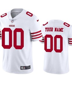 San Francisco 49ers Custom 00 2022-23 Vapor Limited White Jersey - Men's