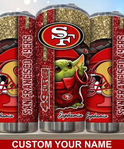 San Francisco 49ers Custom Name Tumbler - Personalized San Francisco 49ers Custom Name Tumbler for Tailgate Parties