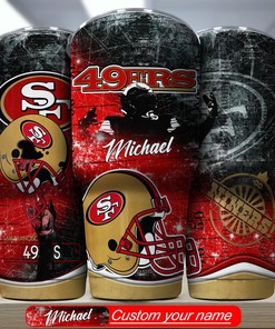 San Francisco 49ers Custom Name Tumbler - Unique San Francisco 49ers Custom Name Tumbler for Tailgating Fun