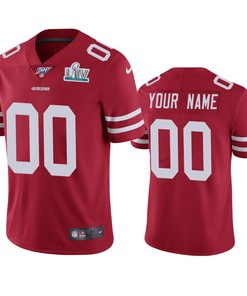 San Francisco 49ers Custom Scarlet Super Bowl Liv Vapor Limited Jersey