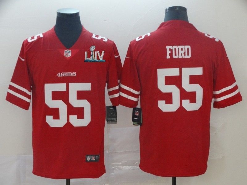 San Francisco 49ers Dee Ford # 55 2020 Nfl Red Jersey Jersey