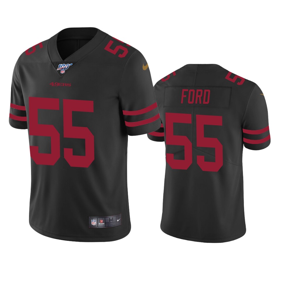 San Francisco 49ers Dee Ford Black 100th Season Vapor Limited Jersey