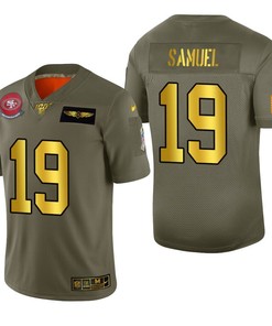 San Francisco 49ers Deebo Samuel 2019 Salute To Service Nfl 100 Mens Jersey Metallic