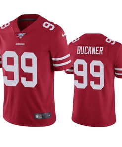 San Francisco 49ers Deforest Buckner Scarlet 100th Season Vapor Limited Jersey