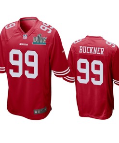 San Francisco 49ers Deforest Buckner Scarlet Super Bowl Liv Game Jersey