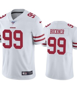San Francisco 49ers Deforest Buckner White 100th Season Vapor Limited Jersey