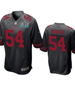 San Francisco 49ers Fred Warner Black Super Bowl Liv Game Jersey
