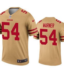 San Francisco 49ers Fred Warner Gold Inverted Legend Jersey