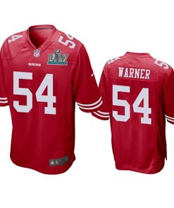 San Francisco 49ers Fred Warner Scarlet Super Bowl Liv Game Jersey