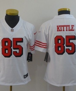 San Francisco 49ers George Kittle #85 2020 Nfl White Womens Jersey Jersey