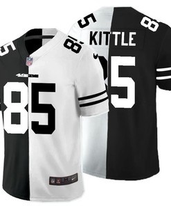 San Francisco 49ers George Kittle #85 Nfl 2020 Black And White Jersey