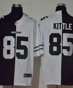 San Francisco 49ers George Kittle #85 Nfl 2020 Black And White Jersey