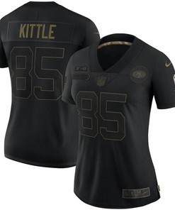 San Francisco 49ers George Kittle #85 Nfl 2020 Black Womens Jersey