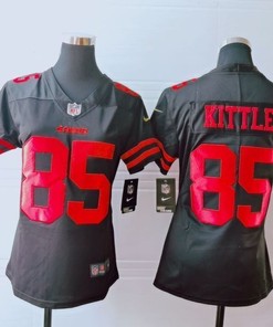 San Francisco 49ers George Kittle #85 Nfl 2020 Dark Grey Womens Jersey