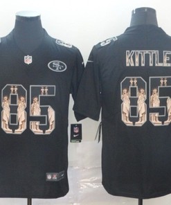 San Francisco 49ers George Kittle #85 Statue Of Liberty 2020 Nfl Black Jersey Jersey