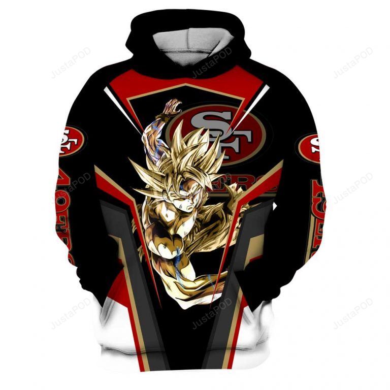 San Francisco 49ers Goku Dragon Ball 3D Hoodie Zip Hoodies