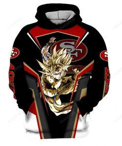 San Francisco 49ers Goku Dragon Ball 3D Hoodie Zip Hoodies