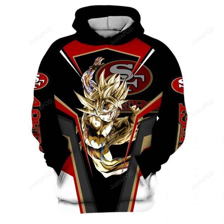San Francisco 49ers Goku Dragon Ball 3D Hoodie Zip Hoodies