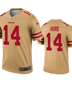 San Francisco 49ers Jalen Hurd Gold Inverted Legend Jersey