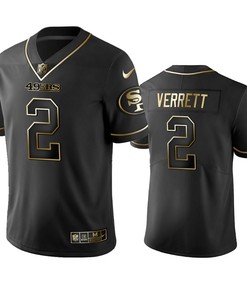 San Francisco 49ers Jason Verrett Black 2019 Vapor Limited Golden Edition Jersey