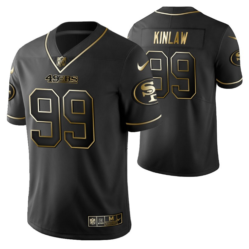 San Francisco 49ers Javon Kinlaw 99 2021 Nfl Golden Brandedition Black Jersey Gift For 49ers Fans