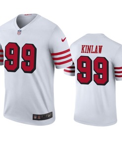 San Francisco 49ers Javon Kinlaw White Color Rush Legend Jersey - Mens