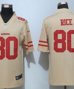 San Francisco 49ers Jerry Rice #80 2020 Nfl Golden Jersey Jersey