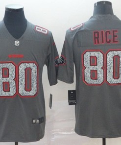 San Francisco 49ers Jerry Rice #80 2020 Nfl Grey Jersey Jersey
