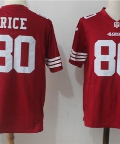 San Francisco 49ers Jerry Rice #80 2020 Nfl Red Jersey Jersey