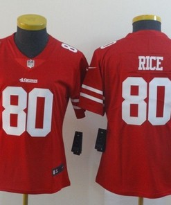San Francisco 49ers Jerry Rice #80 2020 Nfl Red Womens Jersey Jersey