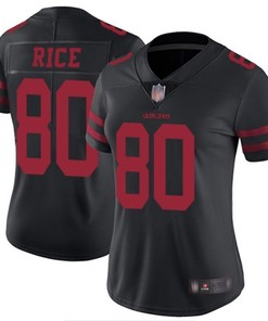 San Francisco 49ers Jerry Rice #80 Nfl 2020 Black Womens Jersey