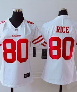San Francisco 49ers Jerry Rice #80 Nfl 2020 White Womens Jersey