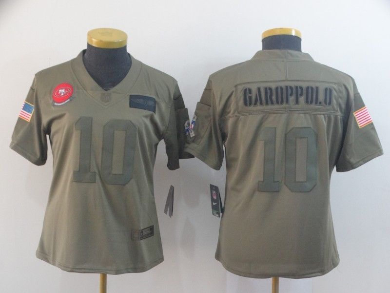 San Francisco 49ers Jimmy Garoppolo #10 2020 Nfl Camo Womens Jersey Jersey