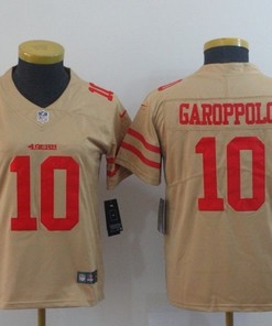 San Francisco 49ers Jimmy Garoppolo #10 2020 Nfl Golden Womens Jersey Jersey
