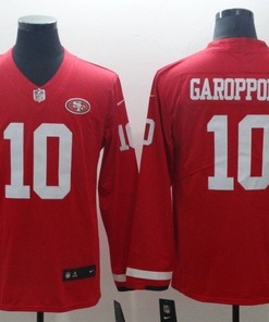 San Francisco 49ers Jimmy Garoppolo #10 2020 Nfl Red Long Sleeve Jersey Jersey