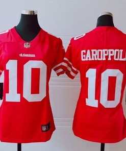 San Francisco 49ers Jimmy Garoppolo #10 Nfl 2020 Dark Pink Womens Jersey