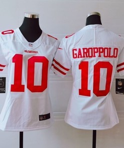 San Francisco 49ers Jimmy Garoppolo #10 Nfl 2020 White Womens Jersey